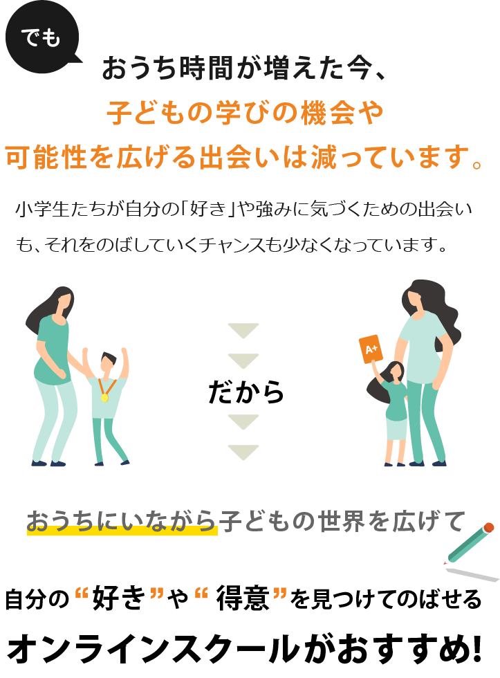 おうち時間が増えた今、子どもの学びの機会や可能性を広げる出会いは減っています。